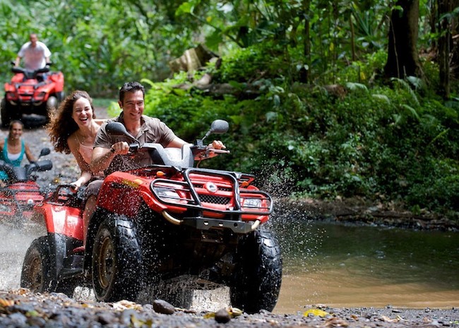 William and his friends enjoying an ATV excursion.